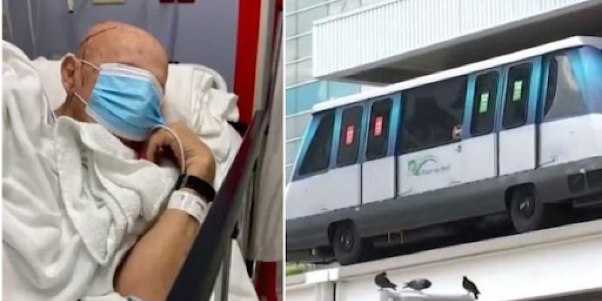 Agredido en el metro de Miami. cortesía