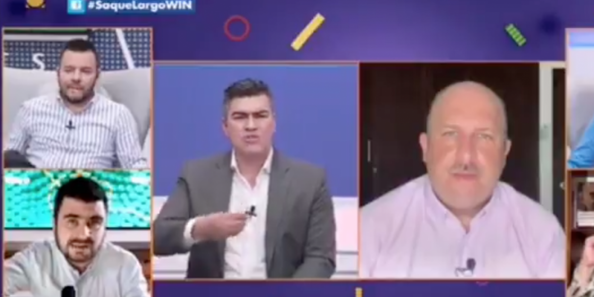 Captura de pantalla Momento del debate en Win Sports.