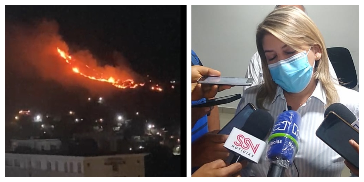 Virna Johnson dio un reporte sobre el incendio que se presentó este lunes.