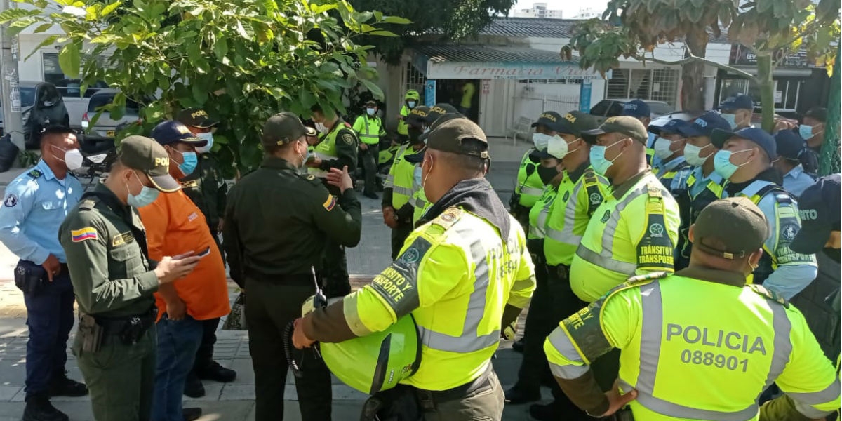 Alcaldía Las unidades llegan a apoyar los controles de movilidad.