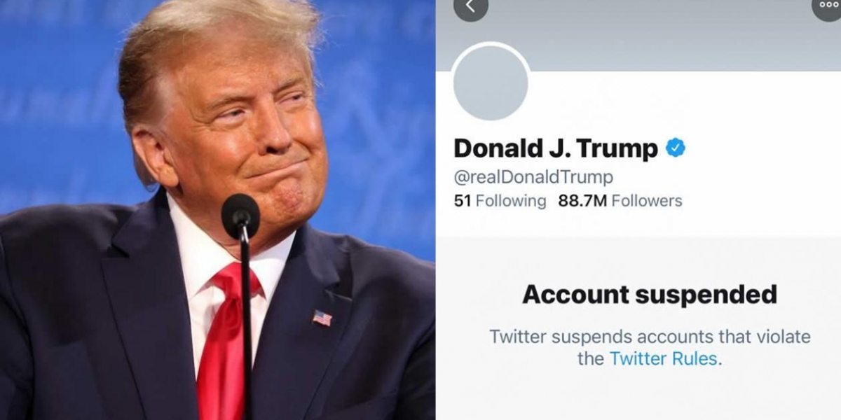 Donald Trump tiene suspendida su cuenta de Twitter.