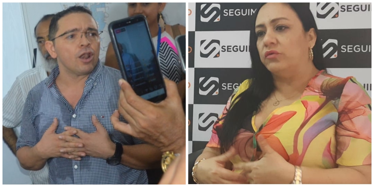 Seguimiento.co Rafael Martínez (izquierda) criticó a diputados en redes, y Claudia Aarón le respondió.