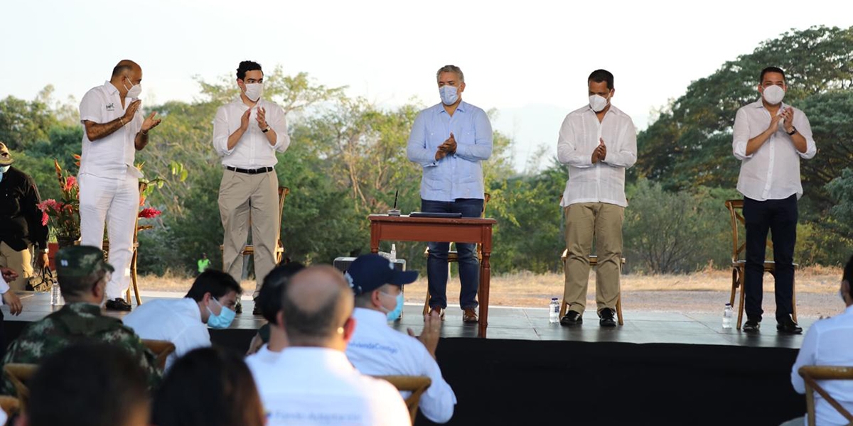El presidente Duque asistió a la firma del Pacto Funcional Cesar - La Guajira.