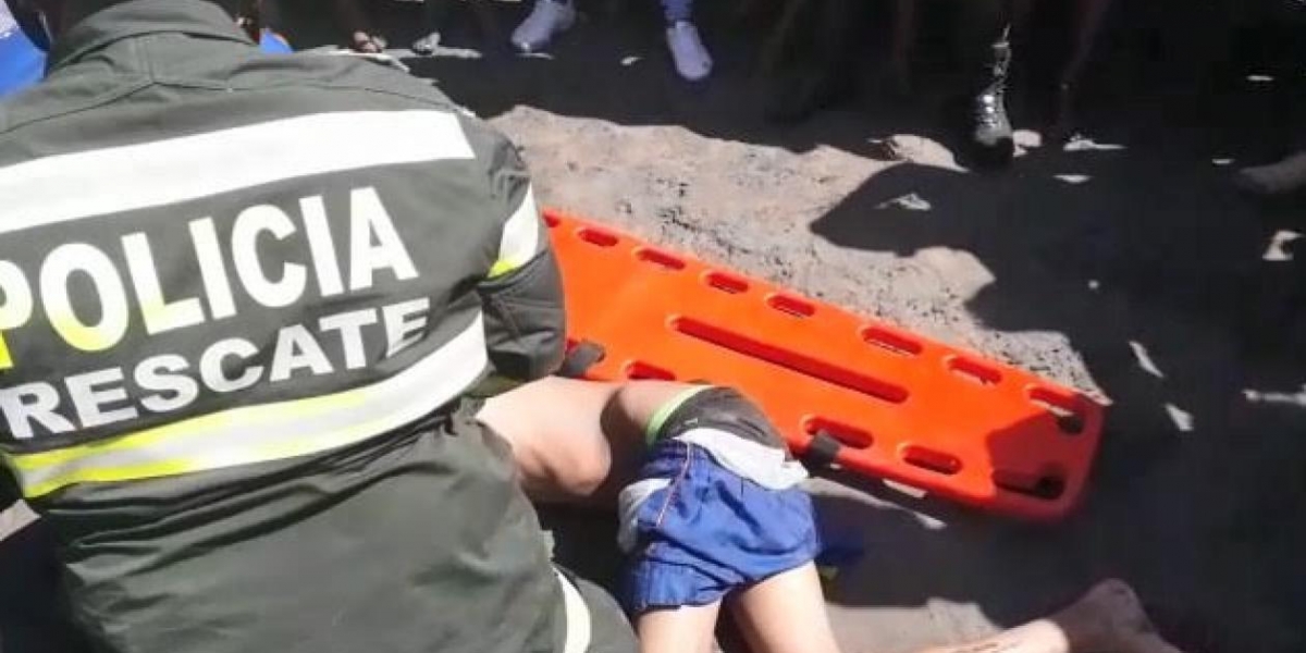 Policía Menor rescatado.