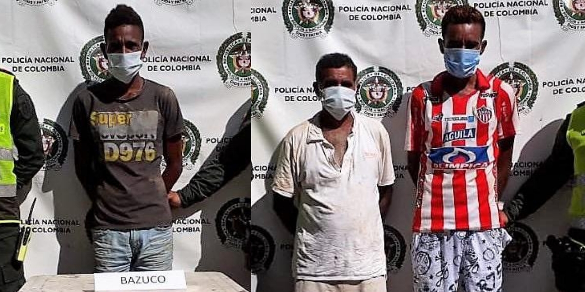 Jesús Bermúdez; José Bermúdez y Reinaldo Bermúdez, capturados en Cerro de San Antonio. cortesía
