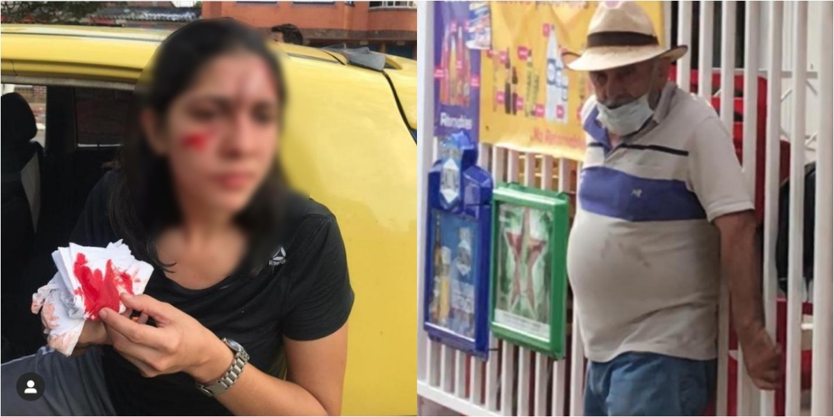 Joven agredida y foto de su agresor. seguimiento.co