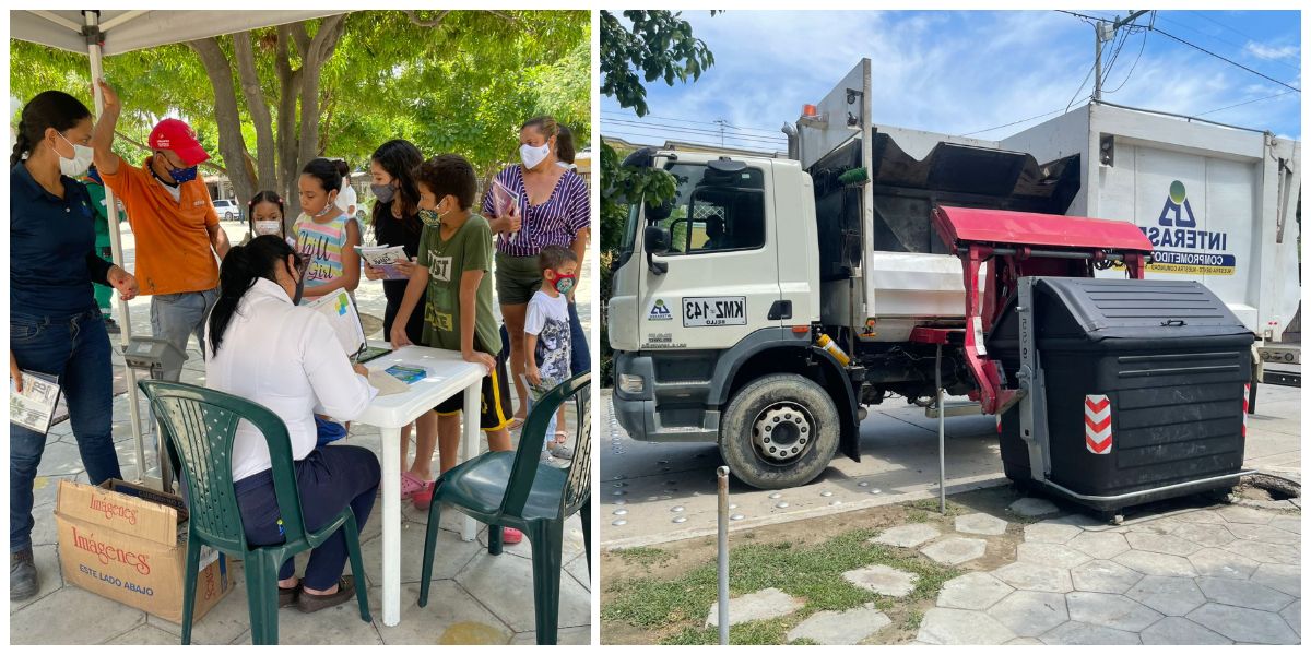 Interaseo Jóvenes y adultos del barrio conocieron de cerca el sistema de aseo de Santa Marta.