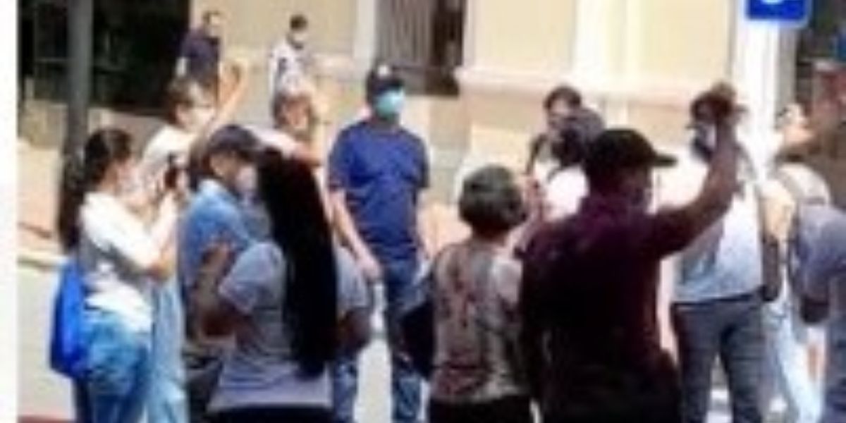Captura de Video. Protesta de docentes.