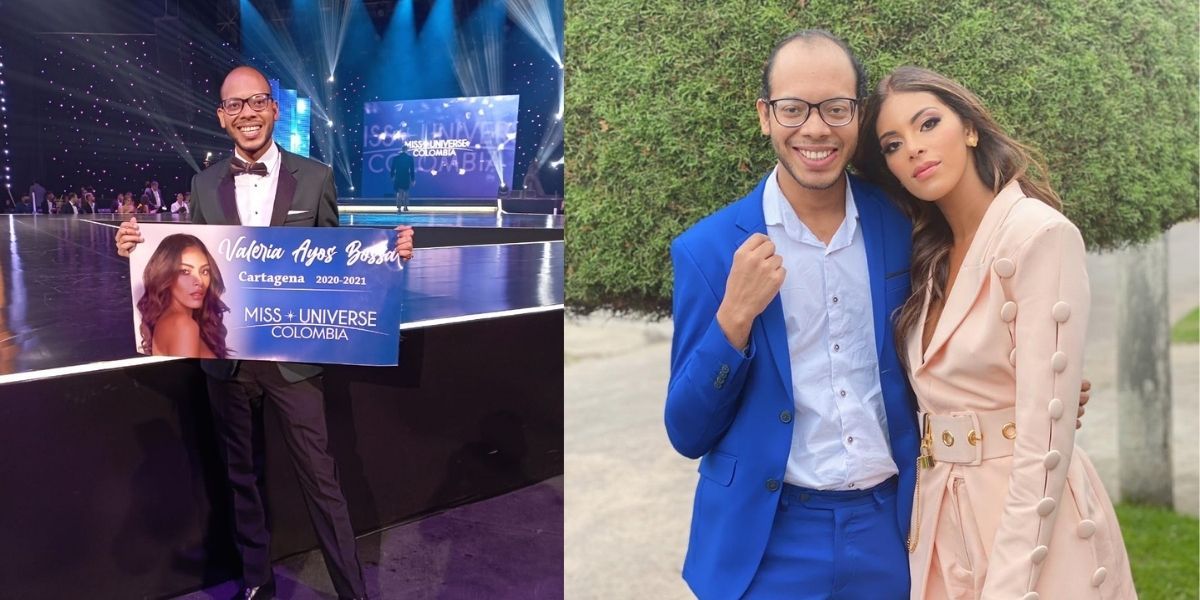 Cortesía Alberto Campo en compañía de Valeria Ayos, Miss Universe Colombia 2021