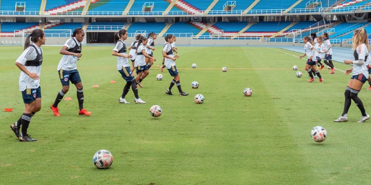 Entrenamiento de la selección Colombia femenina.