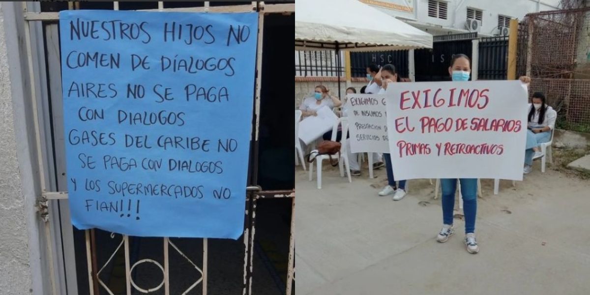 Cortesía. Los empleados exigen el pago de sus salarios.
