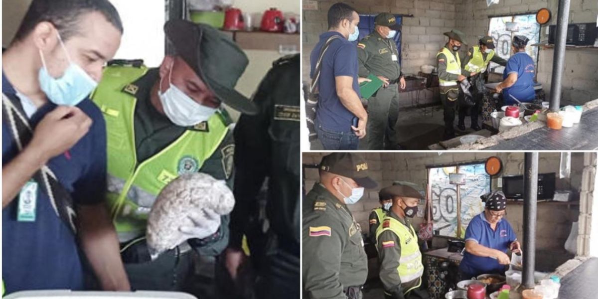 Inspección de las autoridades en restaurantes de Riohacha.