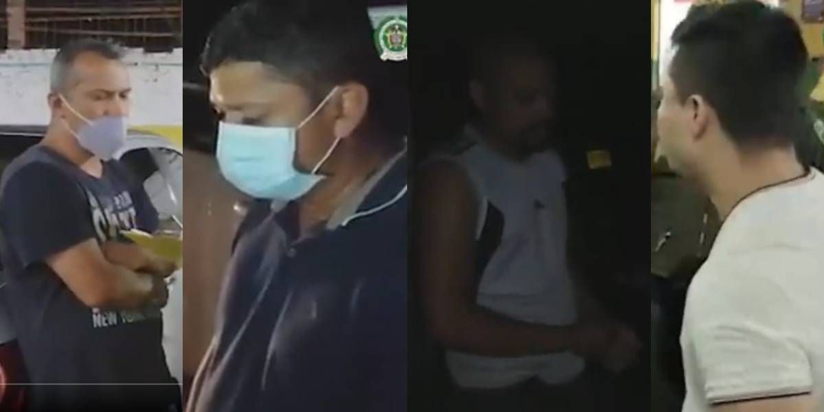 Fiscalía Los cuatro uniformados detenidos.