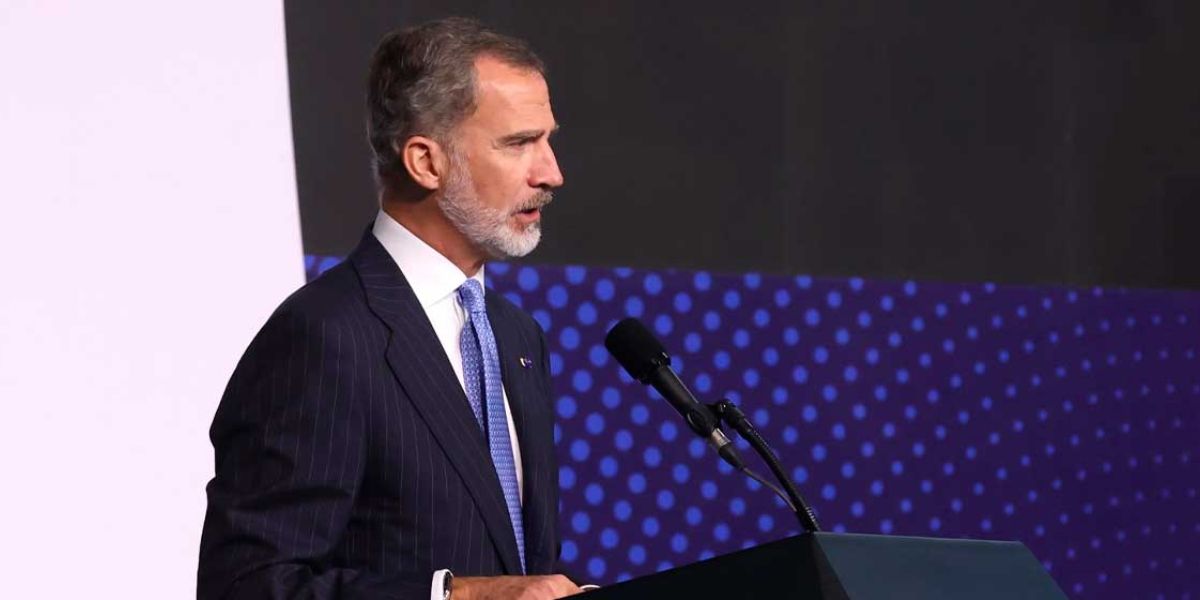 Rey de España participó en la clausura del XXVII Congreso Mundial de Derecho 2021, en Barranquilla.