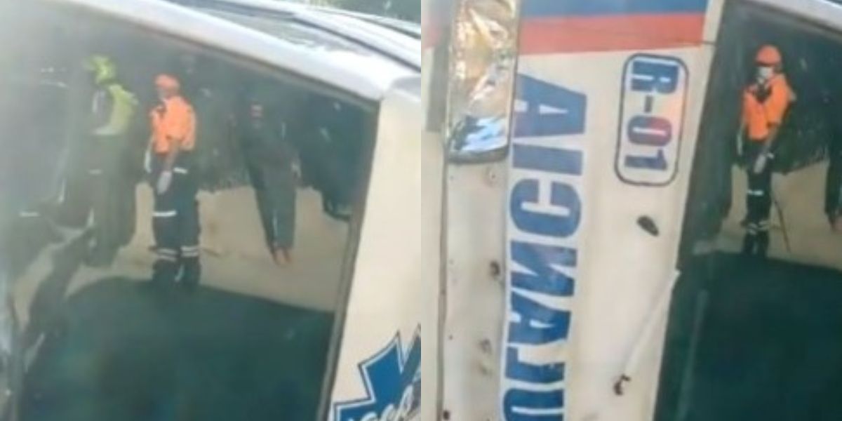 Captura de Video. El siniestro vial se registró en la calle 18, con carrera 21, barrio Jardín de la ciudad de Santa Marta.