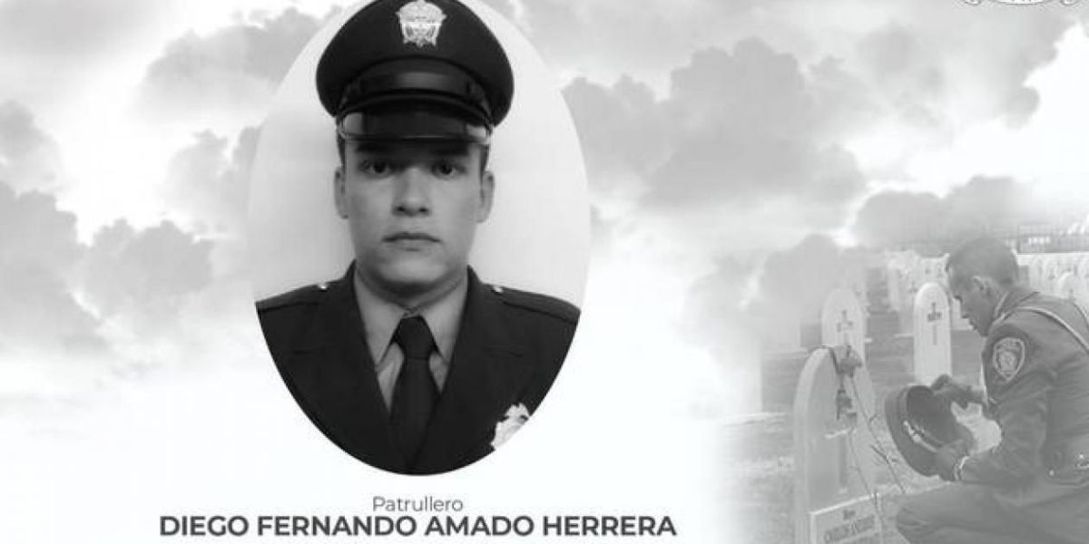 Patrullero Diego Amado Herrera.
