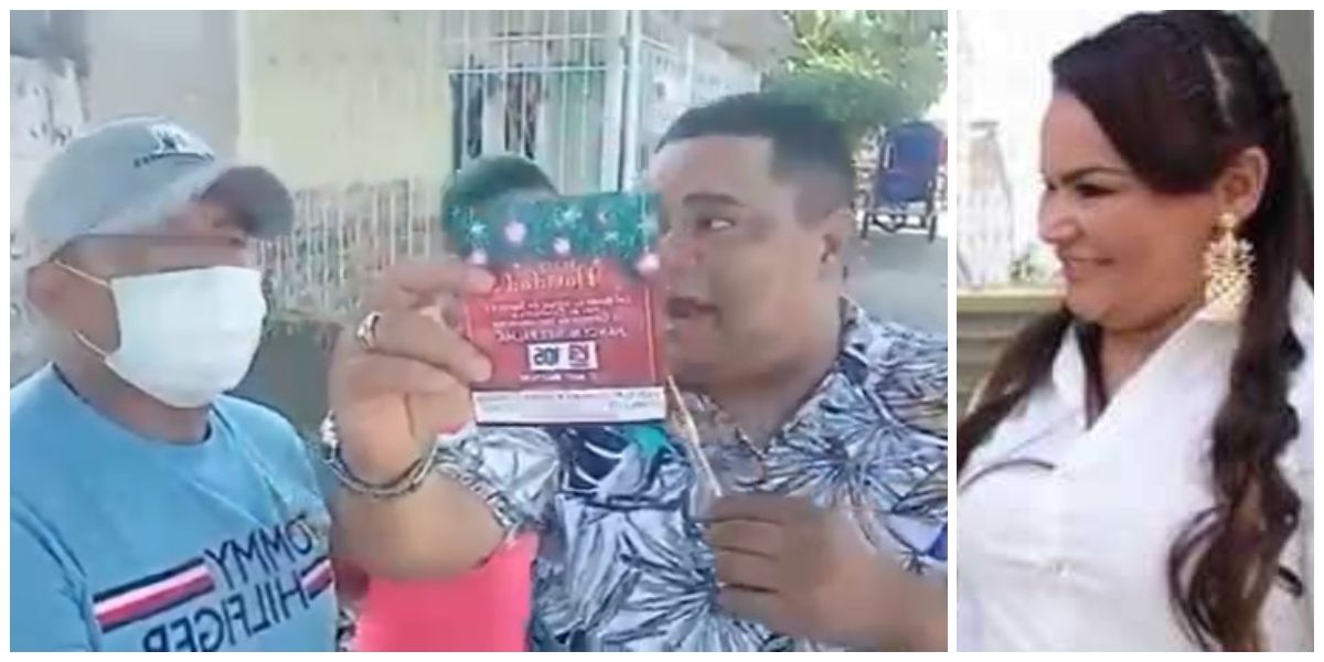 Redes sociales Nancy Núñez Palma (der) estaría promoviendo la polémica campaña electoral regalando bonos con plata.