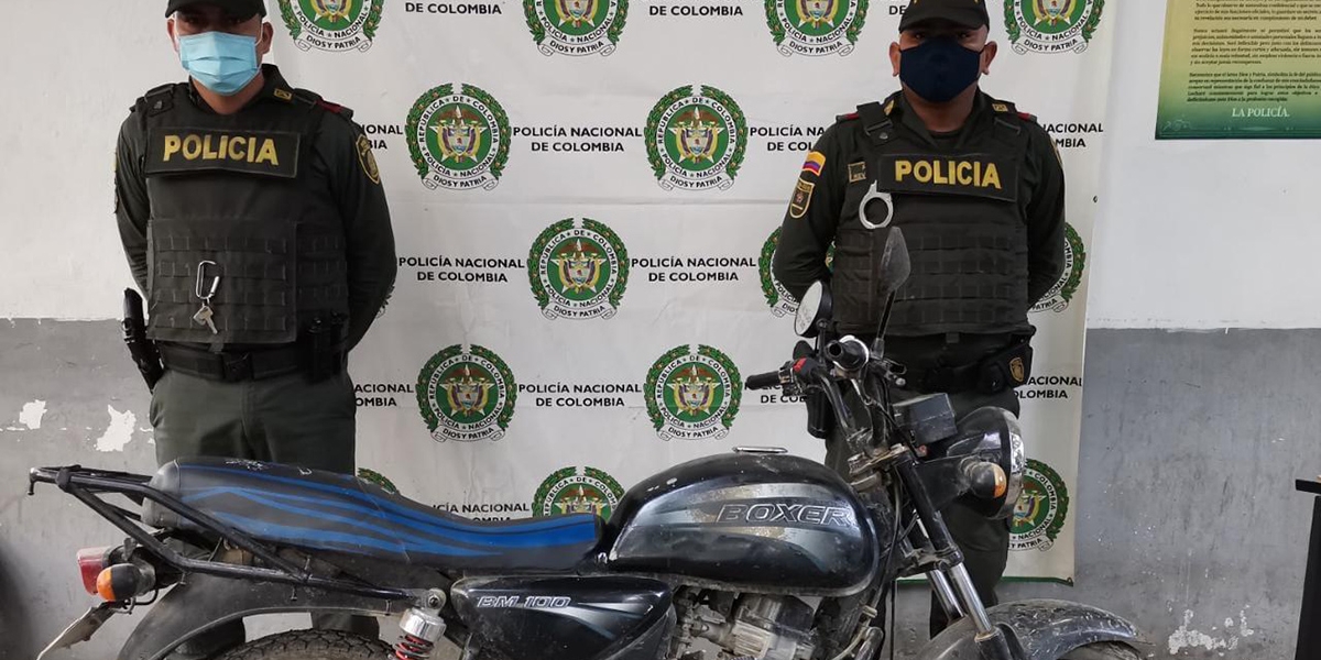 Policía Nacional Una de las motos recuperadas por las autoridades