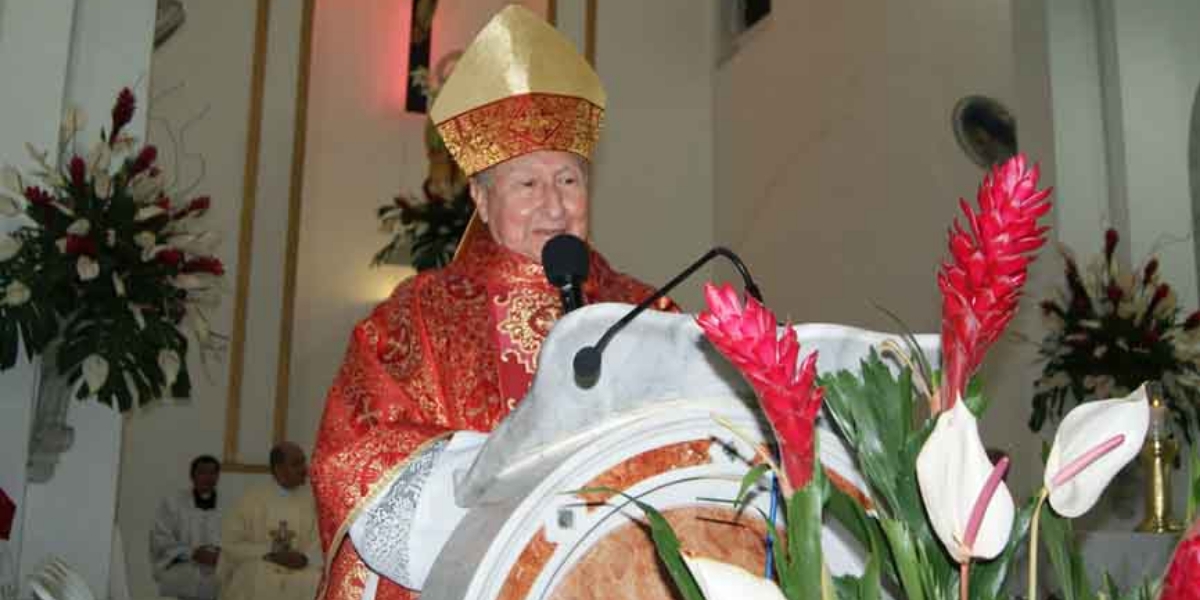 Monseñor Ugo Puccini Banfi, obispo emérito de Santa Marta. cortesía