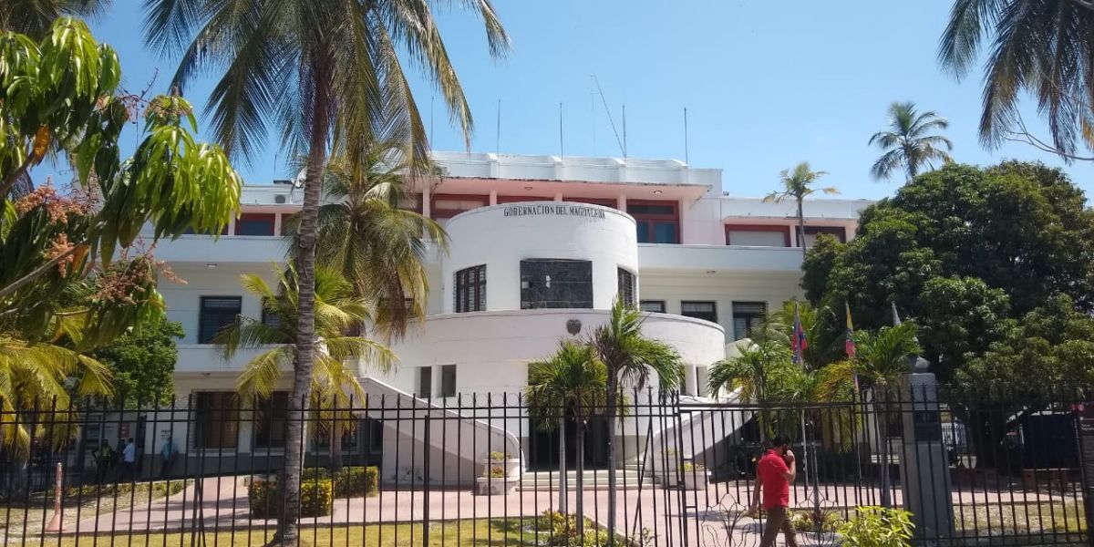 Sede del Palacio Tayrona de la Gobernación del Magdalena, donde se llevó a cabo la diligencia de la Dijín.