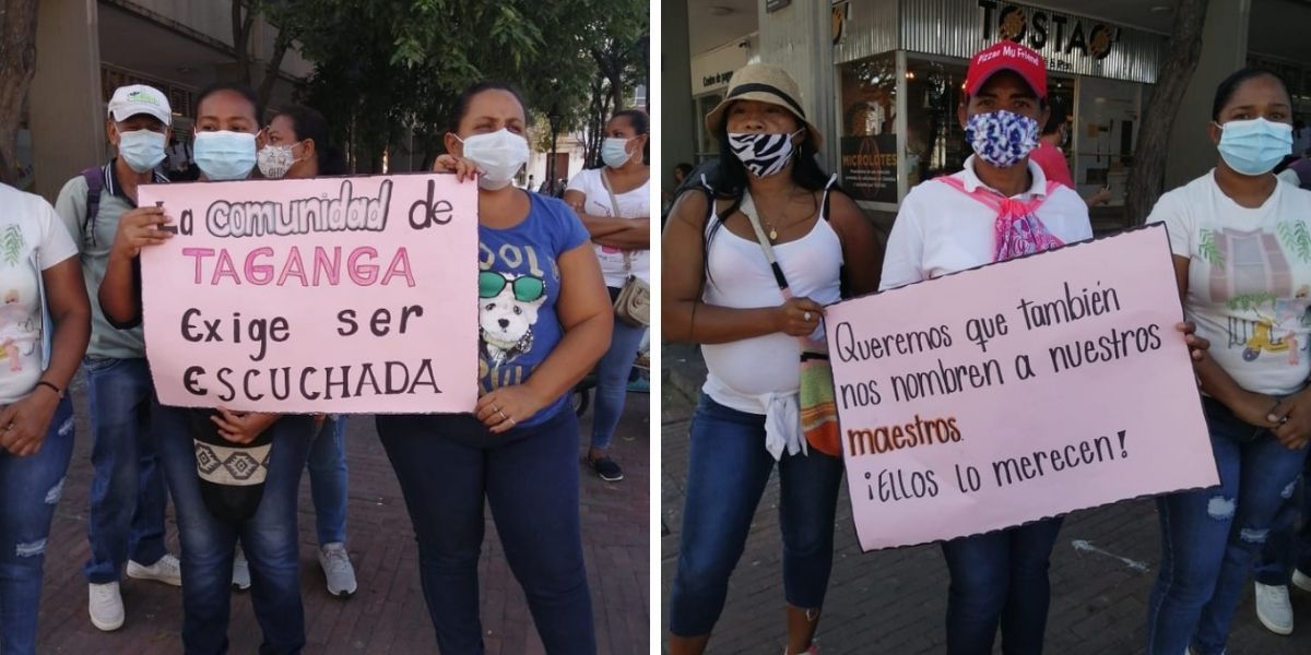Seguimiento Comunidad de Taganga protestó frente a la Alcaldía Distrital