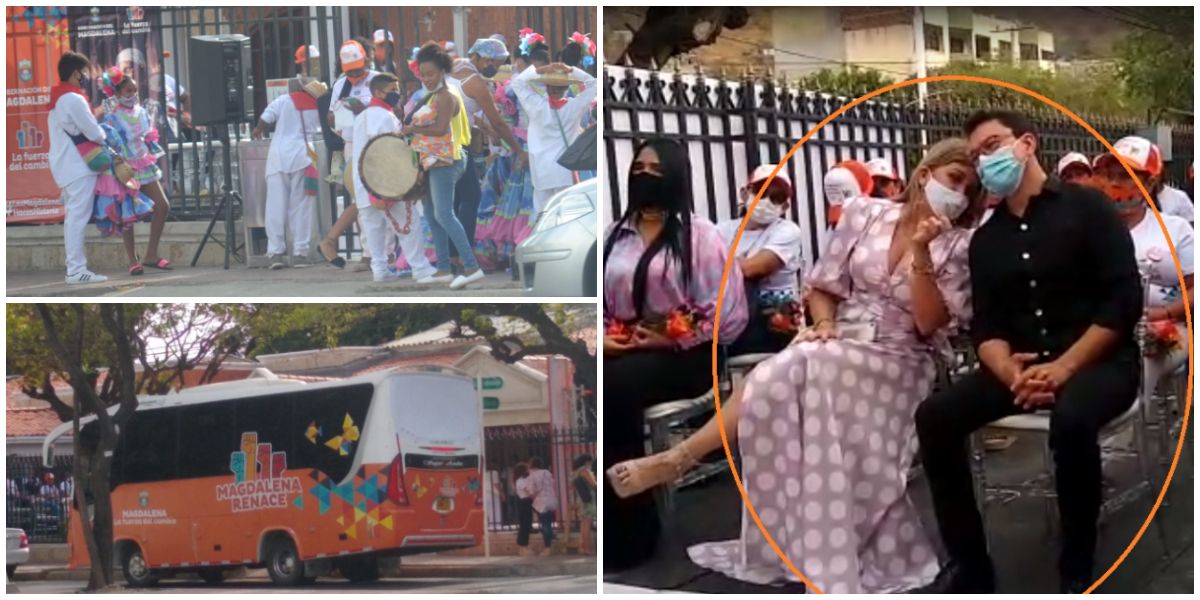 Seguimiento.co El gobernador Carlos Caicedo y la alcaldesa Virna Johnson violaron la norma del distanciamiento.