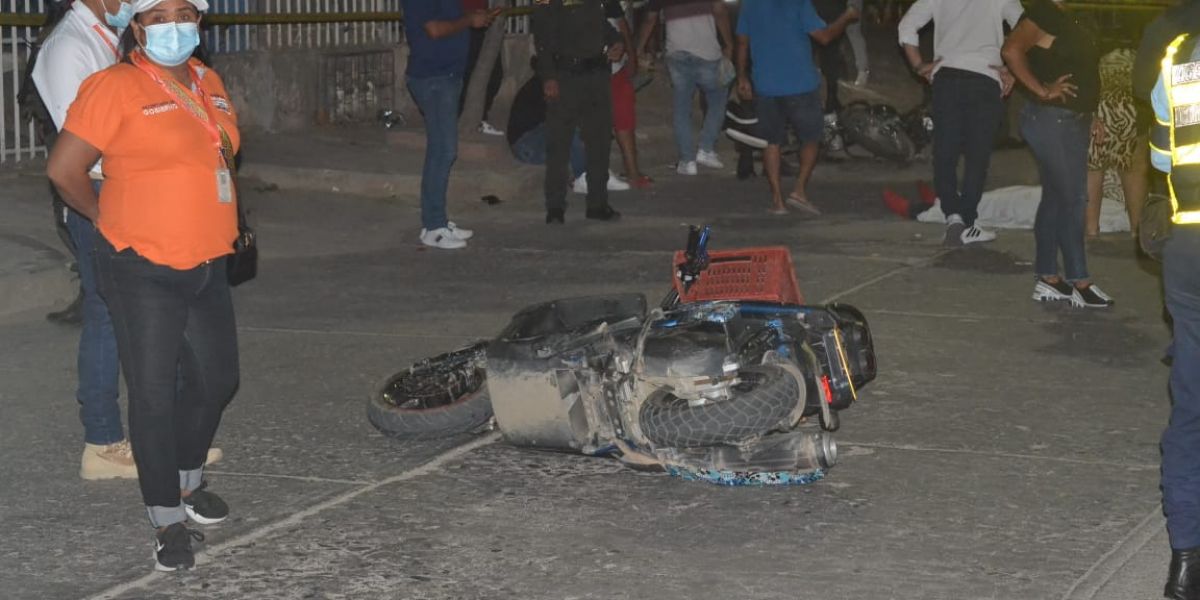 Seguimiento.co Esta fue una de las motocicletas involucradas en el accidente.