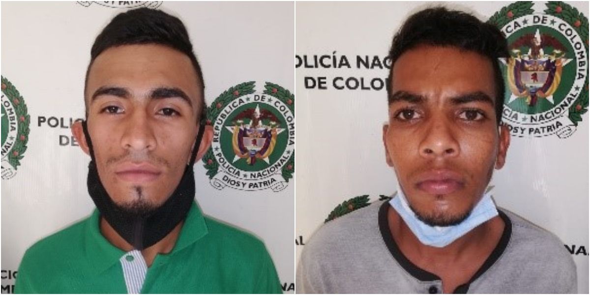 Los sujetos fueron interceptados por los investigadores de la Sijín cuando transitaban por el barrio Las Palmas.