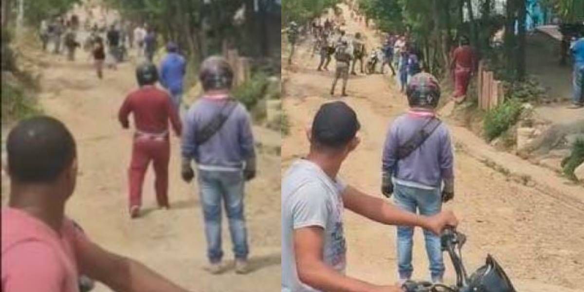 Captura de video Momentos de la trifulca.