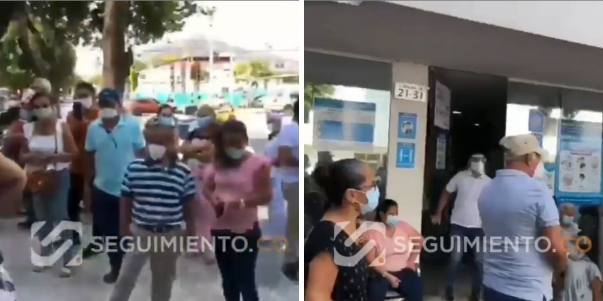 Seguimiento Largas concentraciones de usuarios esperando la vacuna.