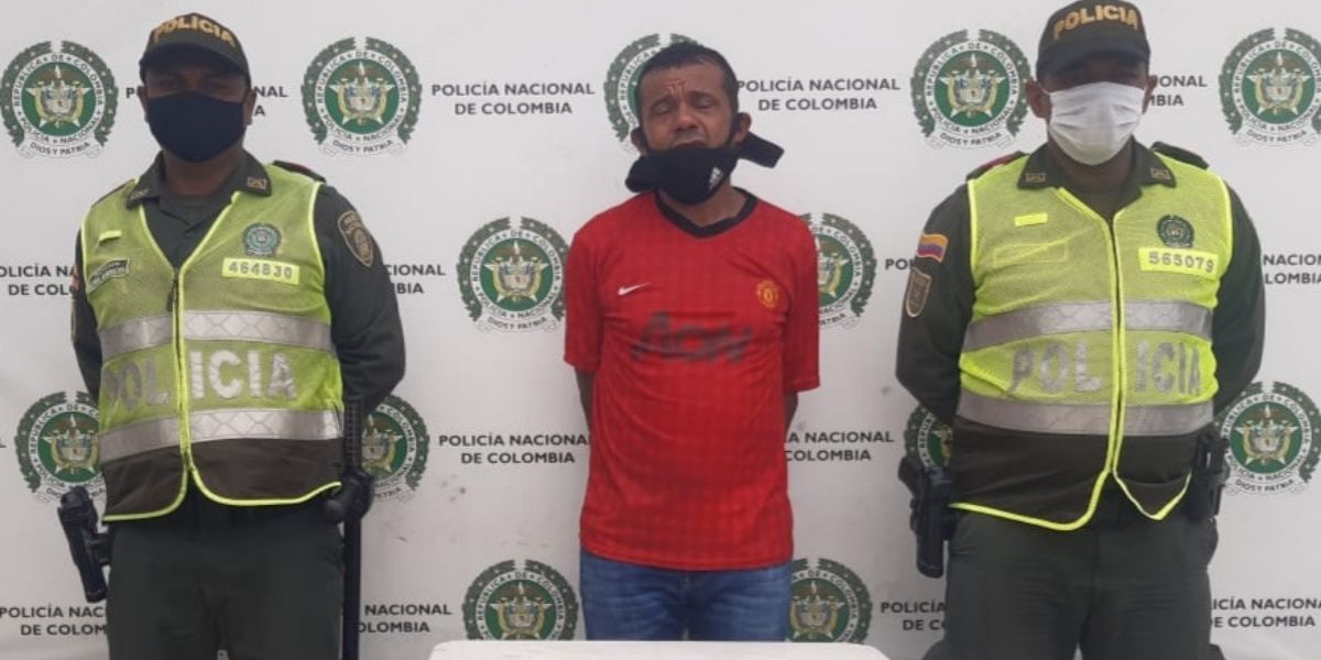 Policía Metropolitana de Santa Marta Capturado en el barrio Luis R. Calvo.