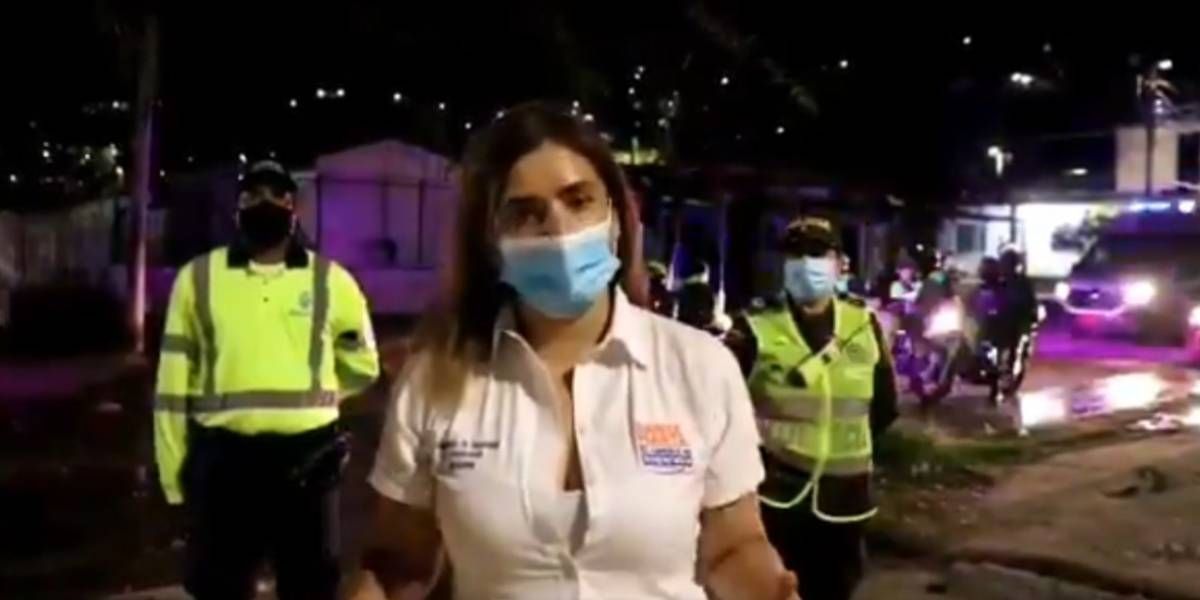 Sandra Vallejos en el barrio El Pando. cortesía