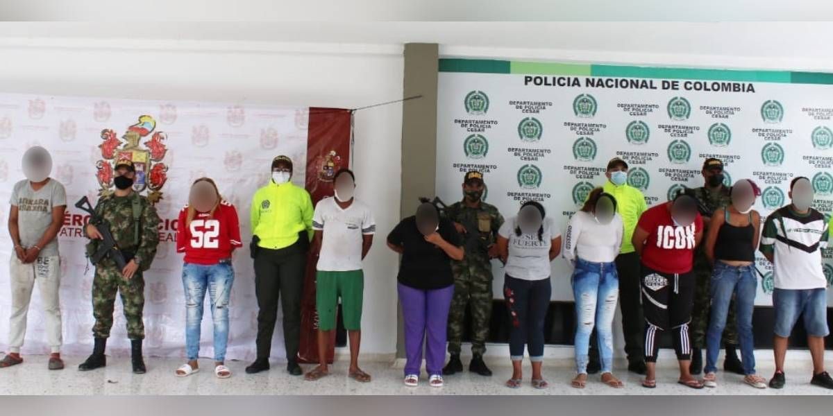 Personas capturadas en Valledupar.