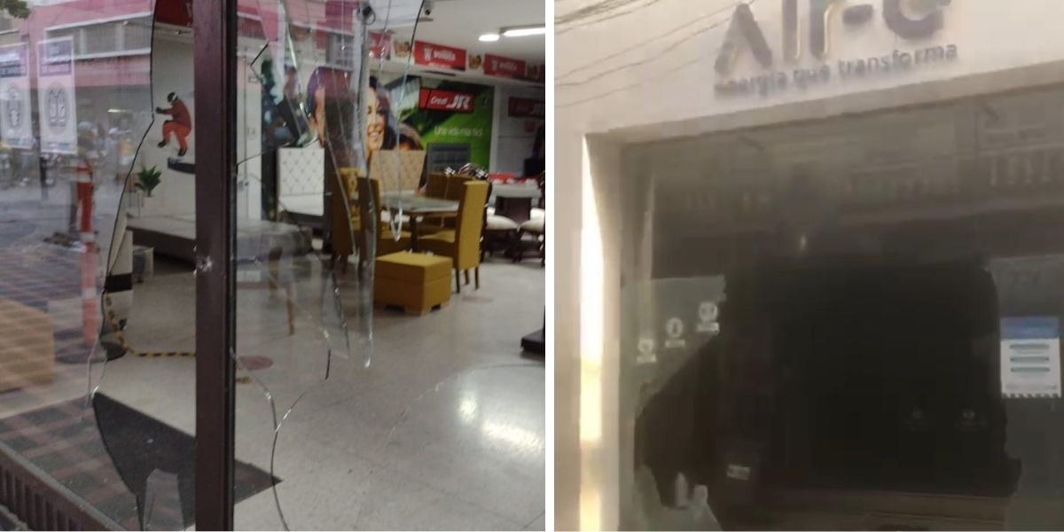 Seguimiento Así quedaron algunos locales del Centro de Santa Marta.