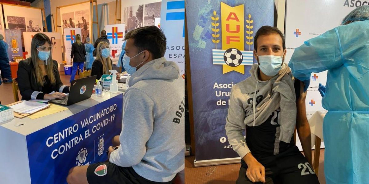 Twitter Vacunación contra el covid-19 a personal de fútbol en Uruguay.