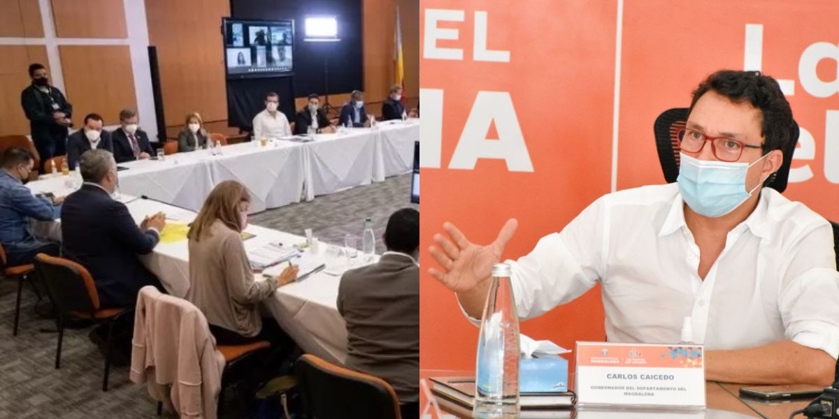 La reunión contó con los mandatarios departamental a excepción de Caicedo. 