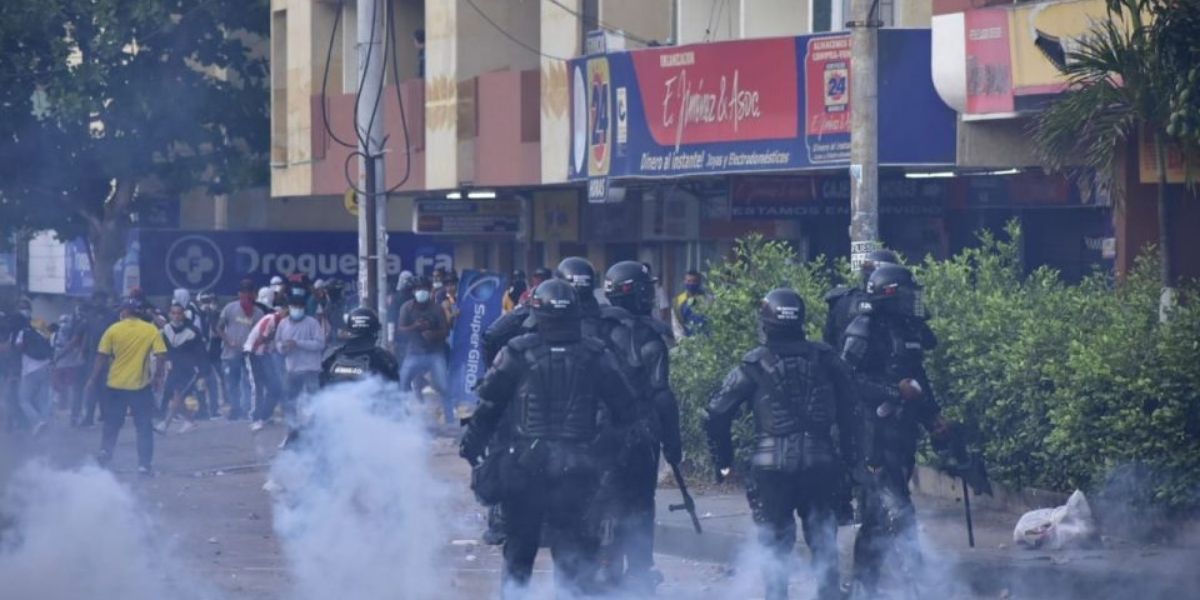 Disturbios en Barranquilla.