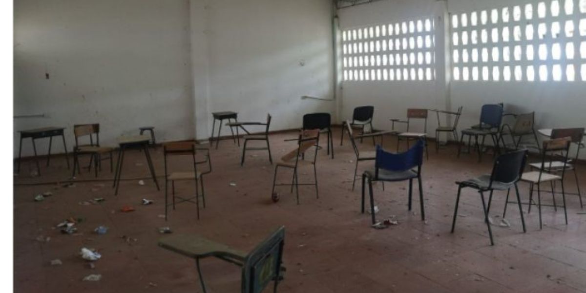Cortesía. La mayoría de colegios públicos del departamento no cumplen con las necesidades para el regreso a clases.