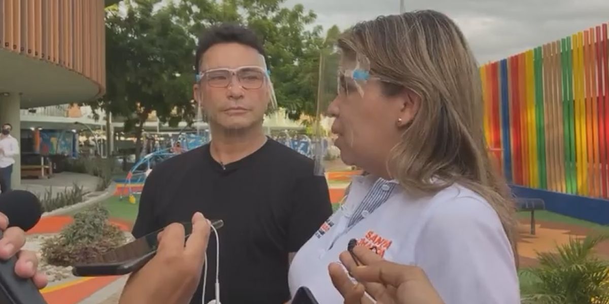 Carlos Caicedo, durante la rueda de prensa a algunos medios en Santa Marta. 