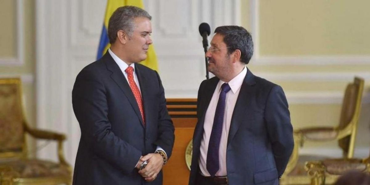 Presidente Iván Duque y Francisco Santos