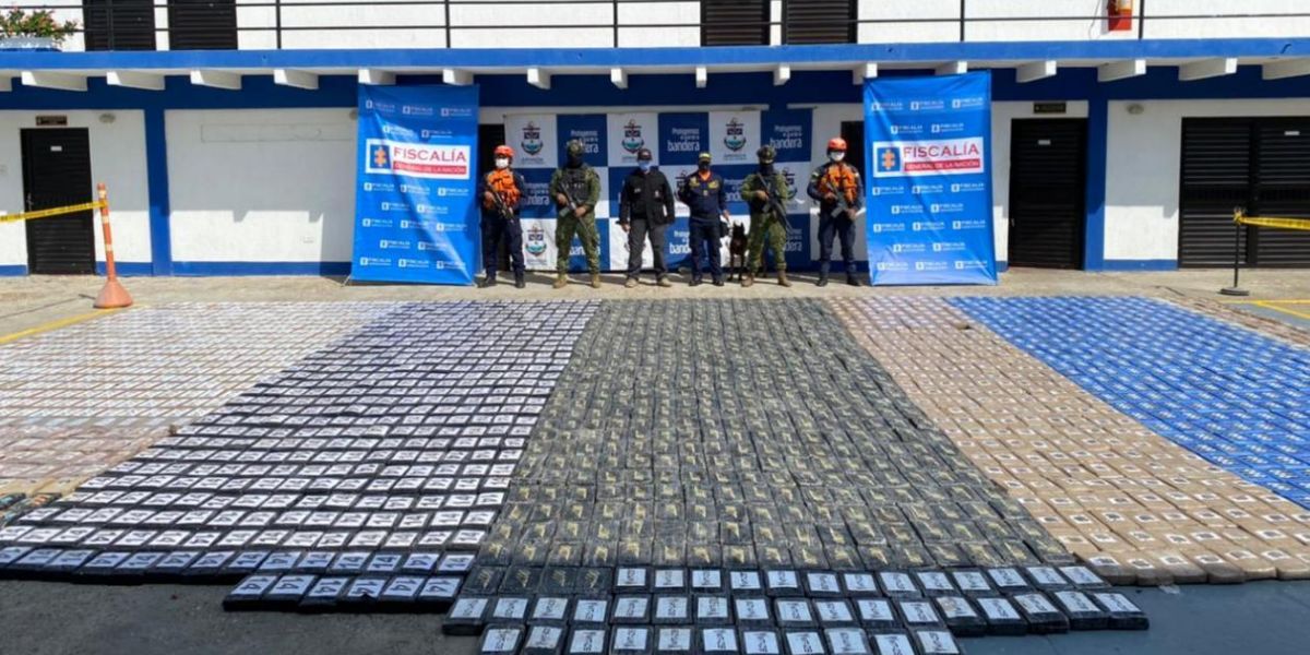 Armada Cocaína incautada en Cartagena.