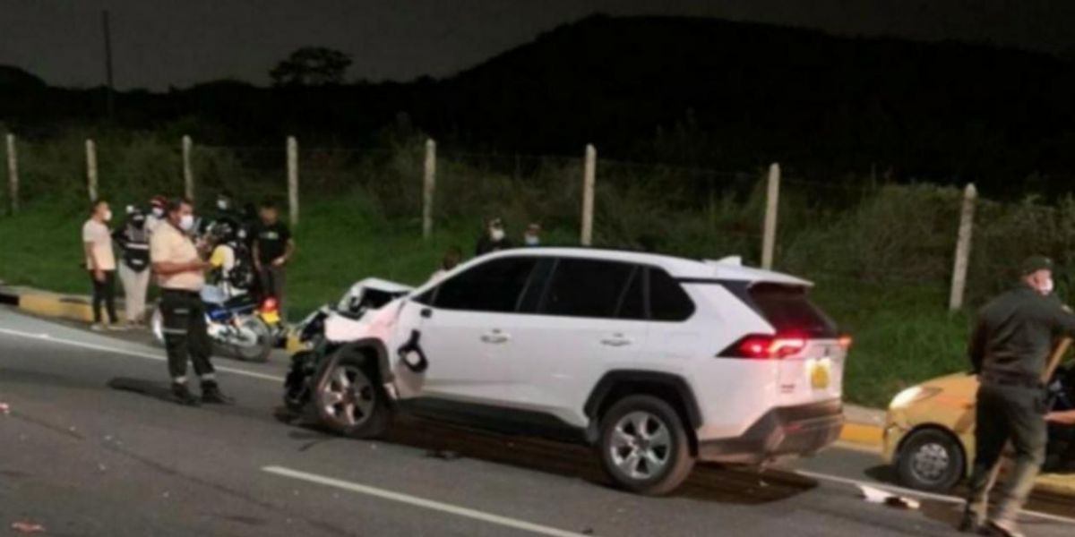 El vehículo implicado en el accidente.