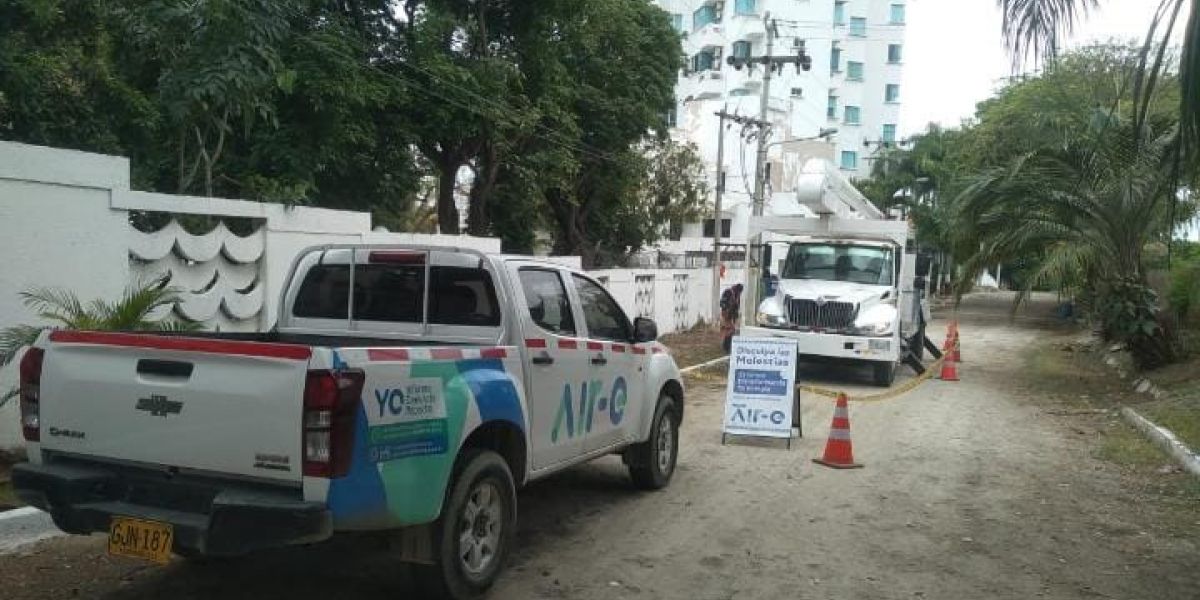 Air-e Labores de mantenimiento en el sur de Santa Marta.