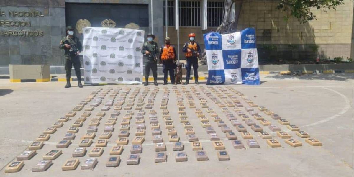 Droga incautada en Cartagena.