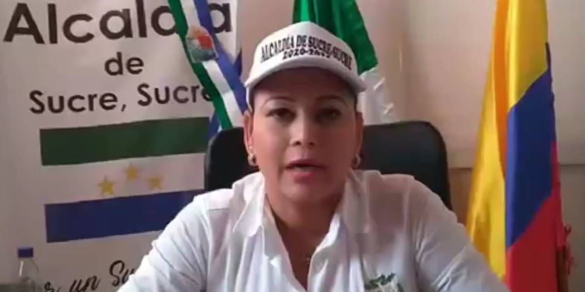 La alcaldesa de Sucre, Sucre, Elvira Julia Mercado Acevedo