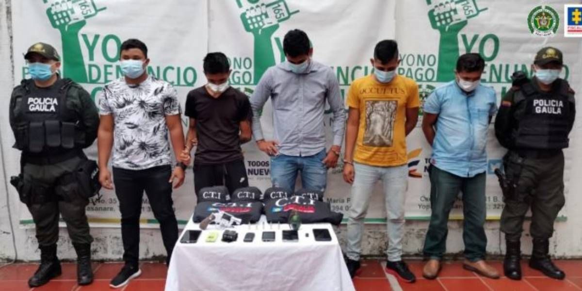 Fiscalía Hombres capturados.