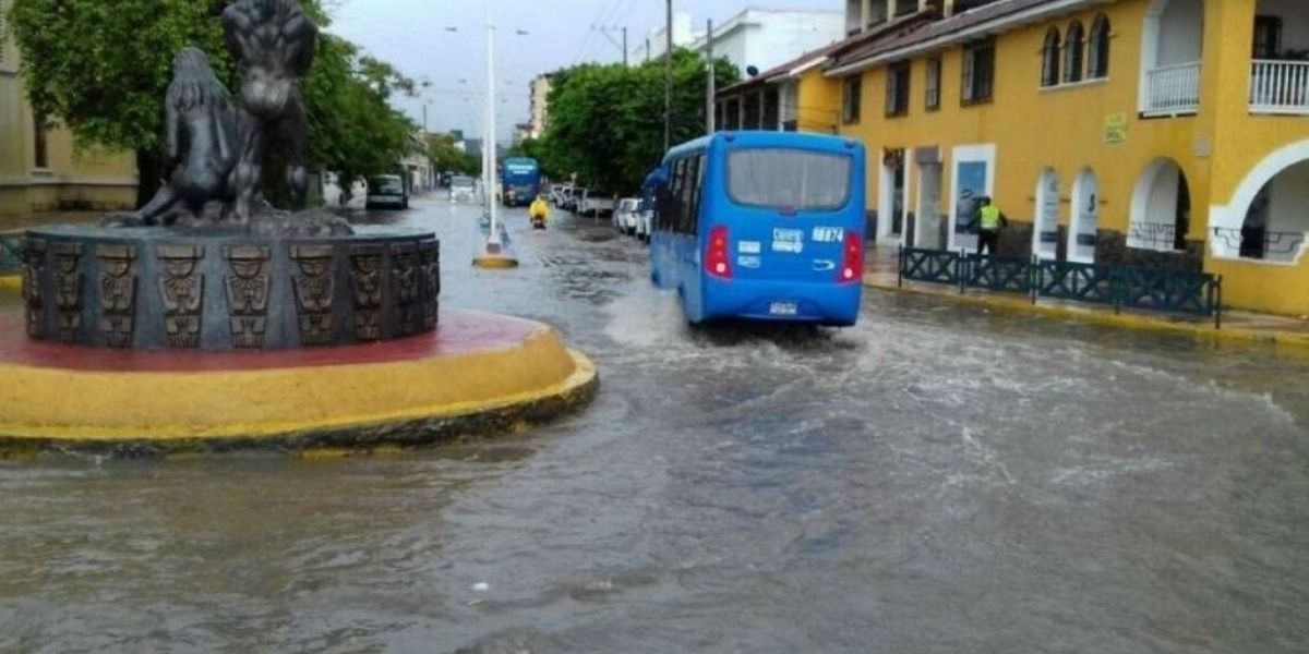 Lluvias en Santa Marta.
