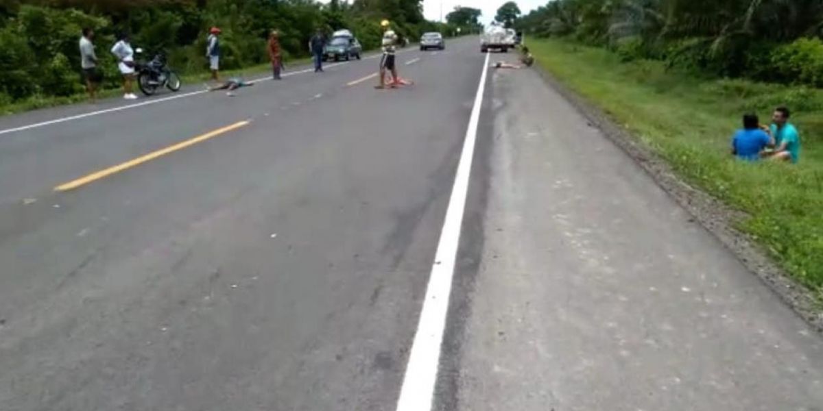 Lugar del accidente. 