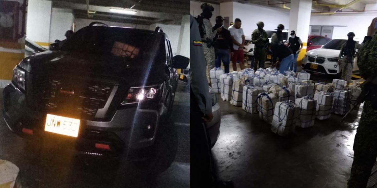 Droga incautada en Puerto Colombia.