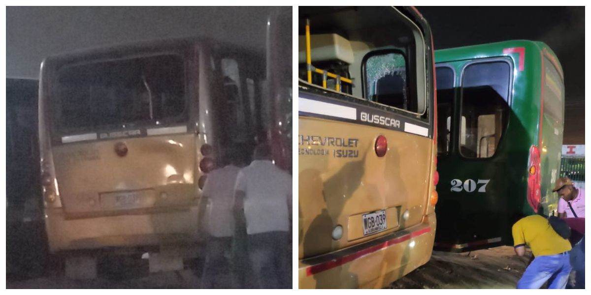 Cortesía En la noche de este sábado fue el atentado con granada en buses de Barranquilla.